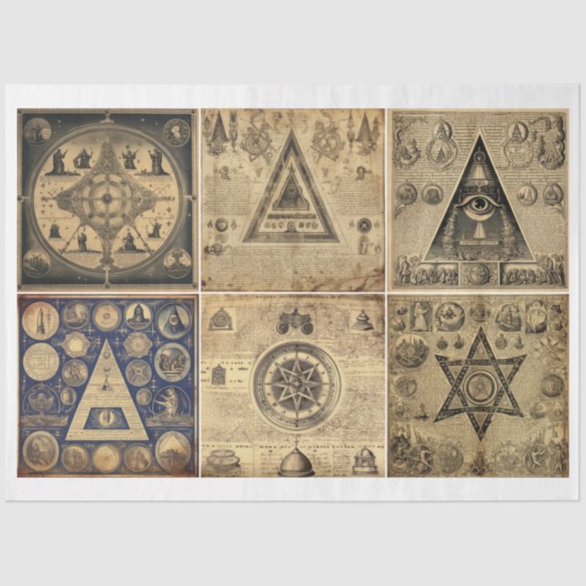 Artists and Crafters Mystic Occult Witchy  Tissue Paper (Front)