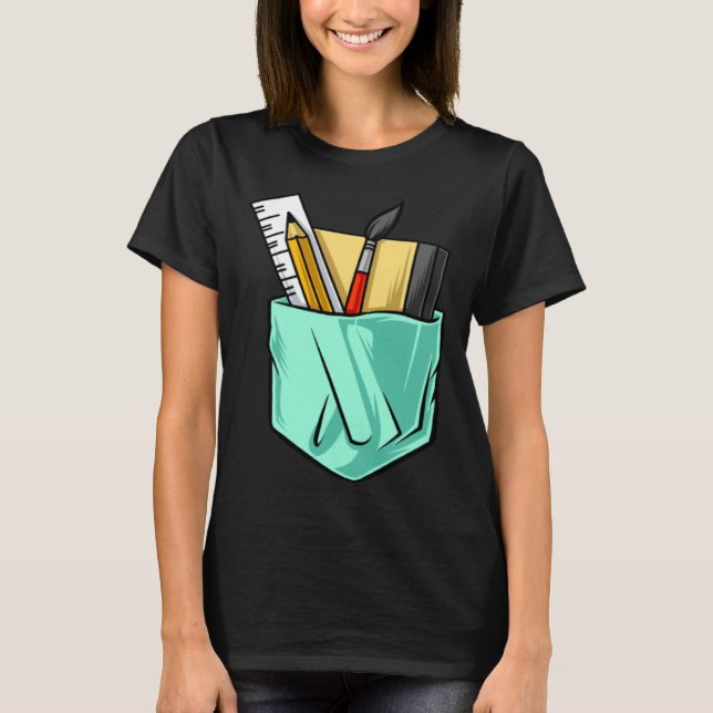 Artists Artist Tools  Cute Pocket T-Shirt (Front)
