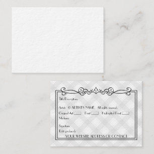 Artist's Blank ACEO Miniature Art Cards w COA