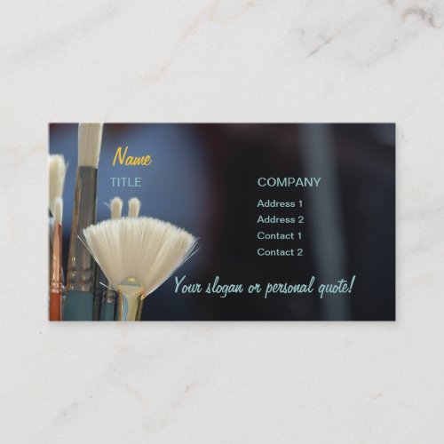 Artist's Brush Business Cards