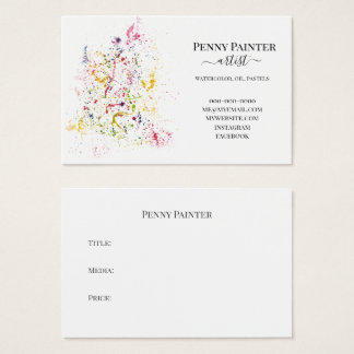 ARTISTS BUSINESS AND TITLE CARDS