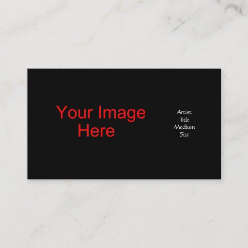 Customizable Artist's Business Card