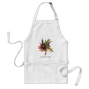 Artists Colored Oil Pencils Adult Apron