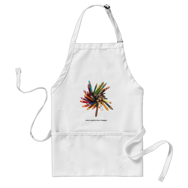 Artists Colored Oil Pencils Adult Apron (Front)