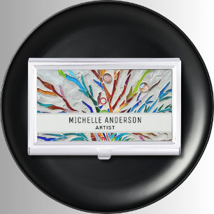 Artist's Colorful Business Card Case