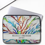 Artist's Colorful  Laptop Sleeve<br><div class="desc">This Artist's laptop sleeve is decorated with a colorful mosaic and modern typography.
Easily customizable.
Original Mosaic © Michele Davies.</div>