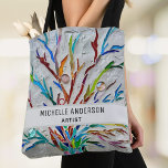 Artist's Colorful  Tote Bag<br><div class="desc">This Artist's tote bag is decorated with a colorful mosaic and modern typography.
Easily customizable.
Original Mosaic © Michele Davies.</div>