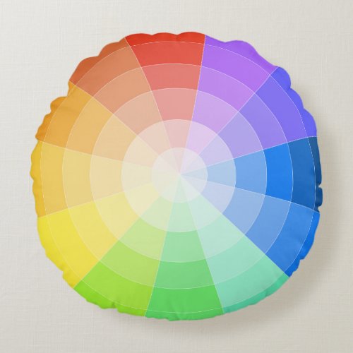 Artists Colorwheel Round Pillow