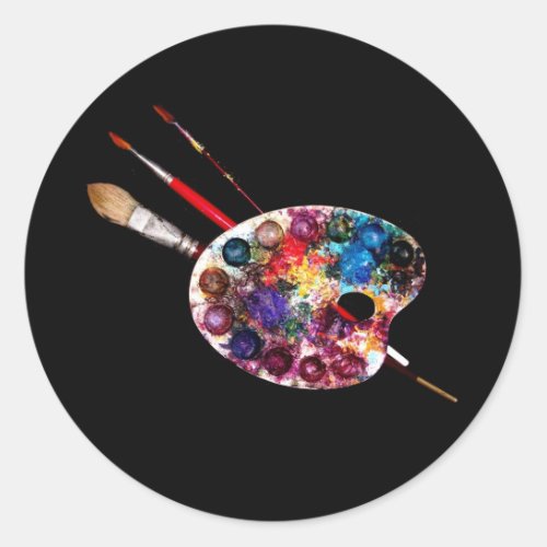 ARTISTS COLOUR PALETTE CLASSIC ROUND STICKER