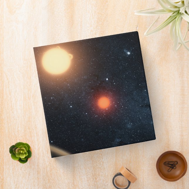 Artist's Concept Illustrating Kepler-16b. 3 Ring Binder (In Situ)
