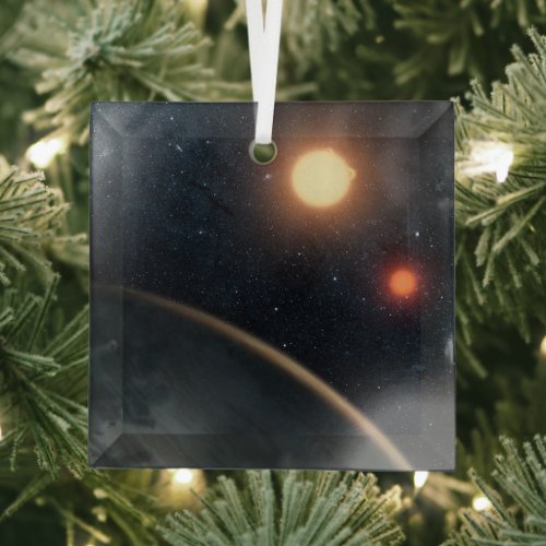 Artists Concept Illustrating Kepler_16b Glass Ornament