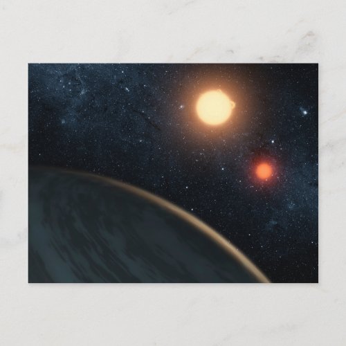 Artists Concept Illustrating Kepler_16b Postcard