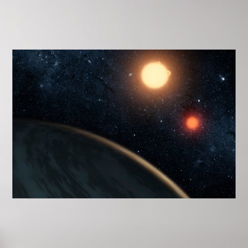 Artists Concept Illustrating Kepler_16b Poster