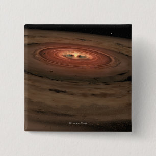 Artist's concept Mini Solar System in the Making Pinback Button