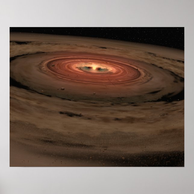 Artist's concept Mini Solar System in the Making Poster (Front)