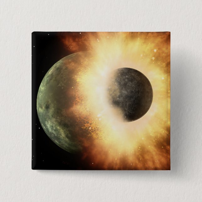 Artist's concept of a celestial body pinback button (Front)