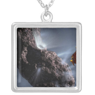 Artist's concept of Deep Impact's Encounter Silver Plated Necklace