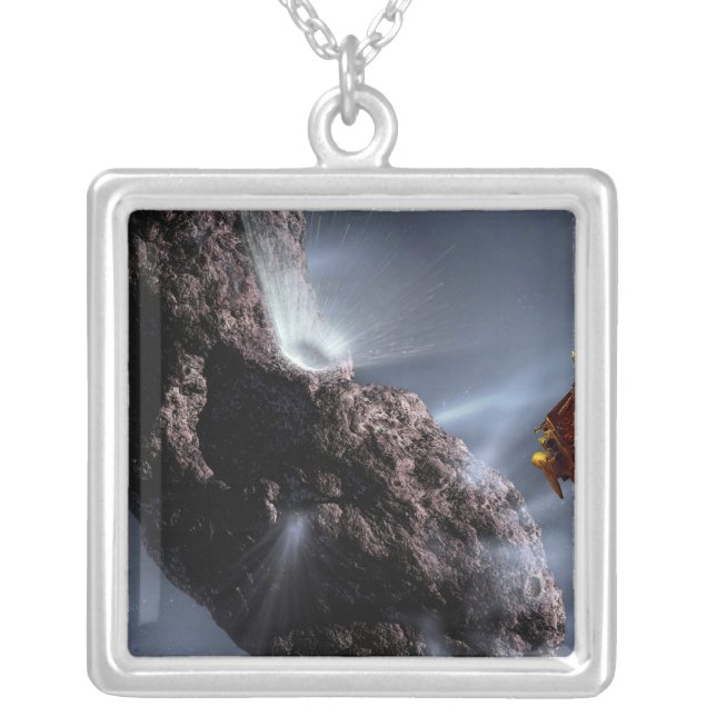 Artist's concept of Deep Impact's Encounter Silver Plated Necklace (Front)