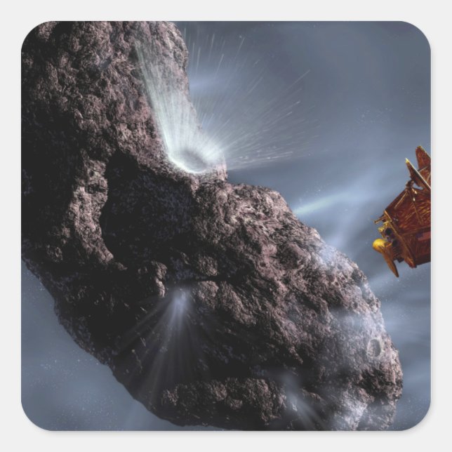 Artist's concept of Deep Impact's Encounter Square Sticker (Front)