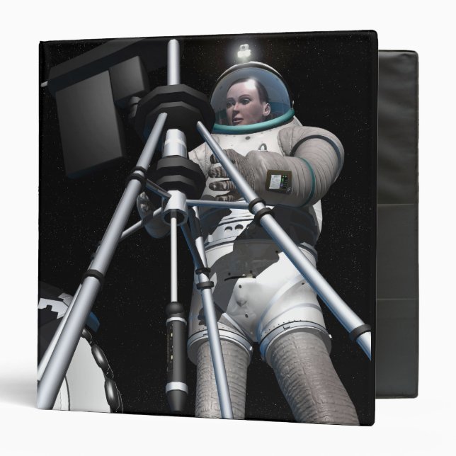 Artist's concept of future space exploration 3 ring binder (Front/Inside)