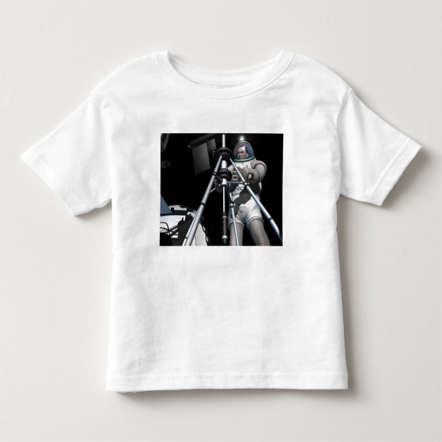 Artist's concept of future space exploration toddler t-shirt (Front)