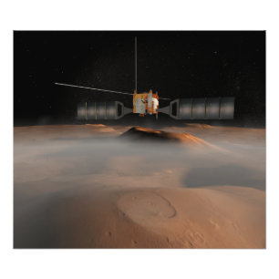 Artist's concept of Mars Express spacecraft Photo Print