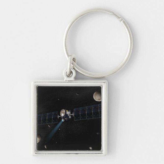Artist's concept of the Dawn spacecraft in orbi Keychain (Front)