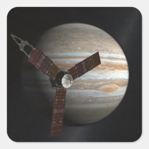 Artist's concept of the Juno spacecraft Square Sticker