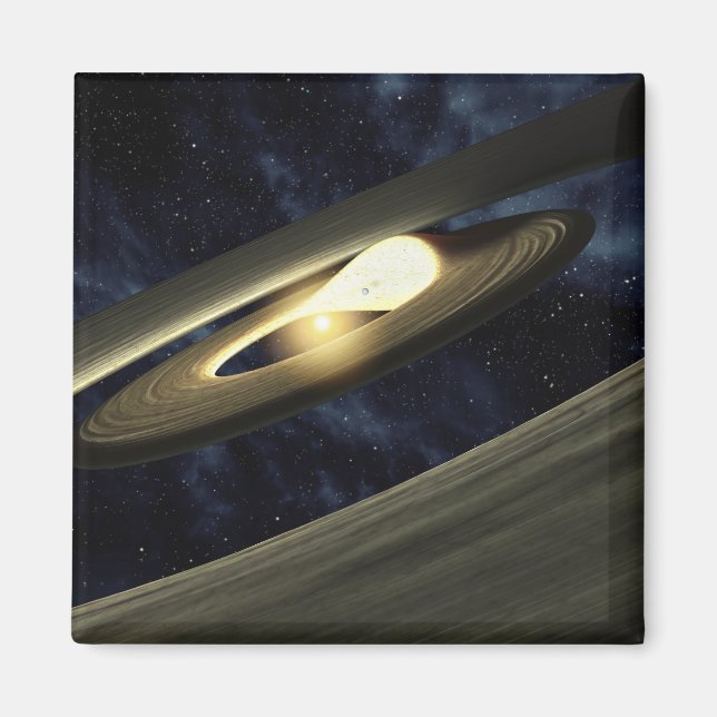 Artist's concept showing a lump of material magnet (Front)