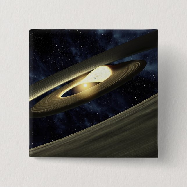 Artist's concept showing a lump of material pinback button (Front)