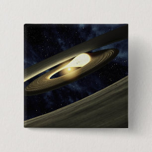 Artist's concept showing a lump of material pinback button