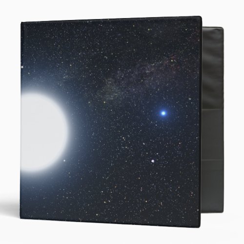 Artists concept showing the binary star system 3 ring binder