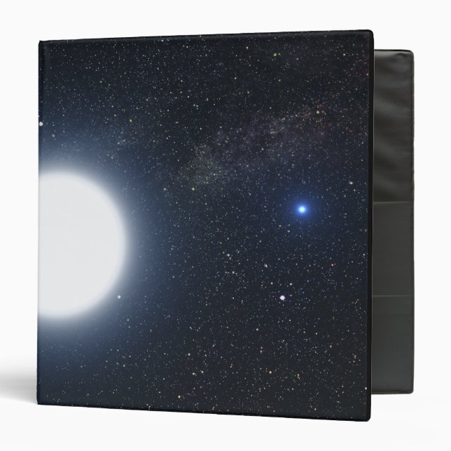 Artist's concept showing the binary star system 3 ring binder (Front/Inside)