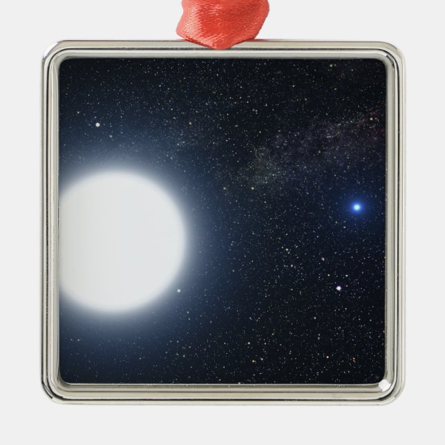 Artist's concept showing the binary star system metal ornament (Front)