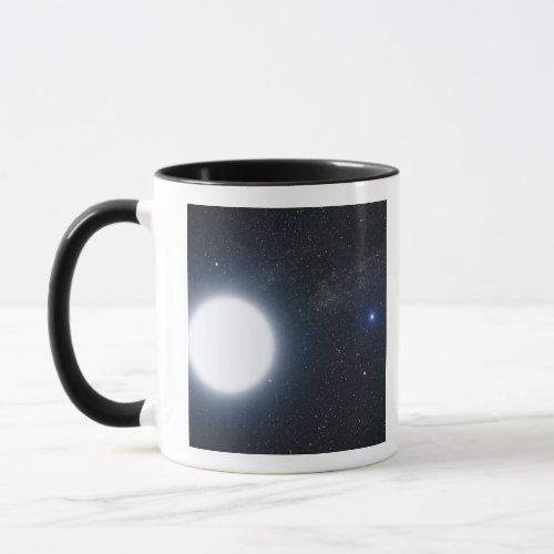 Artists concept showing the binary star system mug