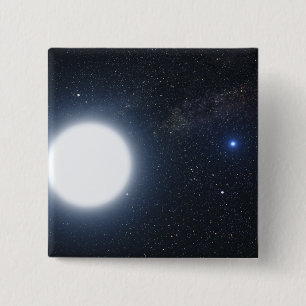 Artist's concept showing the binary star system pinback button