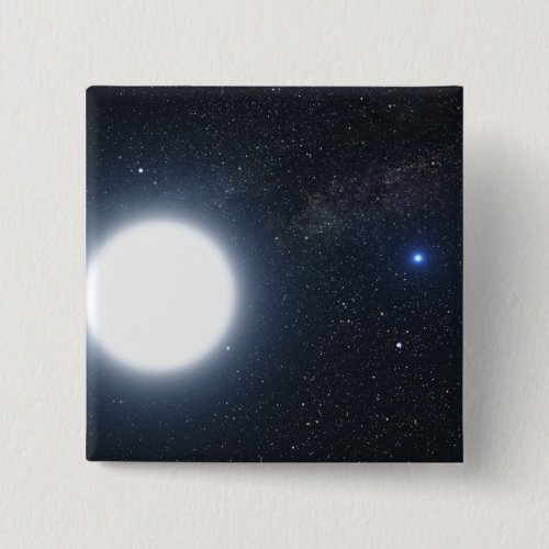 Artists concept showing the binary star system pinback button