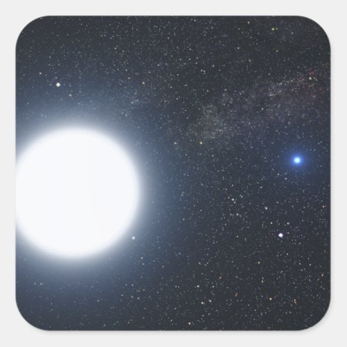 Artists concept showing the binary star system square sticker