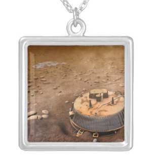 Artist's concept silver plated necklace