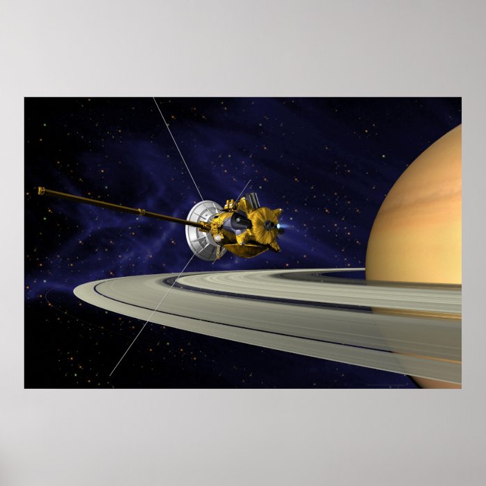 Artist's Conception of Cassini Saturn Orbit Insert Poster