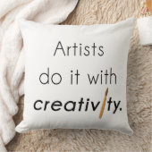 Artists do it with creativity throw pillow (Blanket)