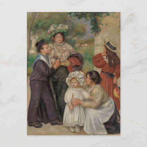 Artists Family by Renoir _ Vintage Fine Art Postcard