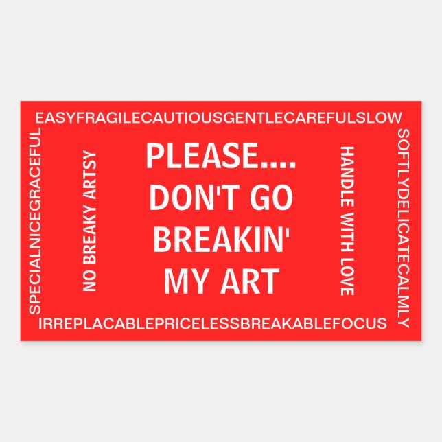 Artist's Fragile Sticker (Front)