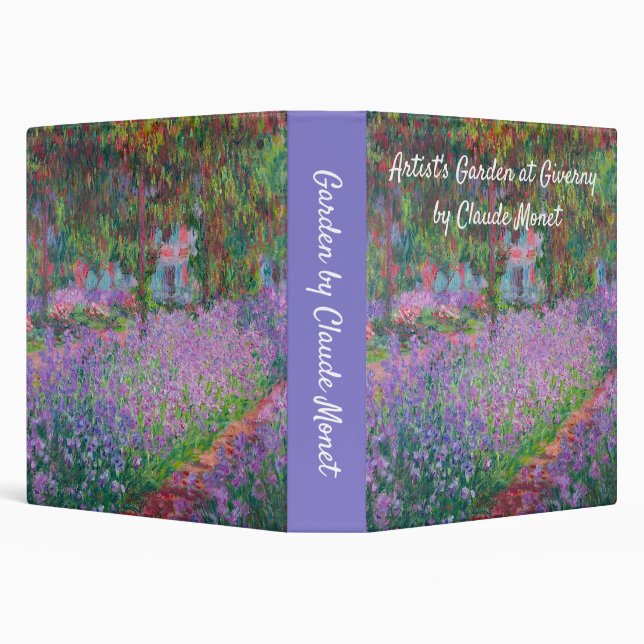 Artist's Garden at Giverny by Claude Monet 3 Ring Binder (Background)