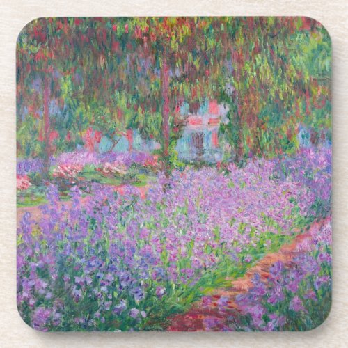 Artists Garden at Giverny by Claude Monet Beverage Coaster