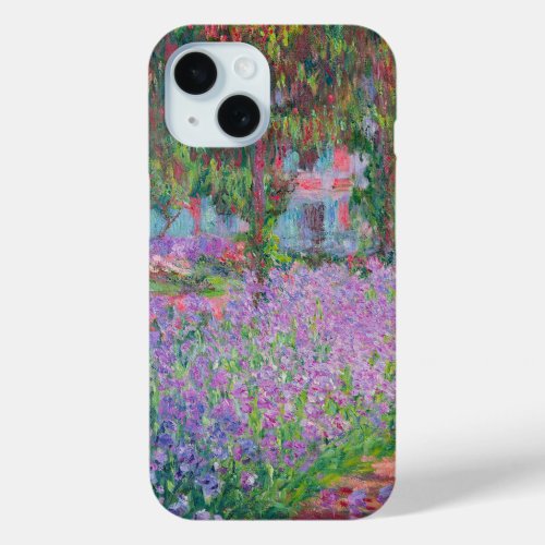 Artists Garden at Giverny by Claude Monet iPhone 15 Case