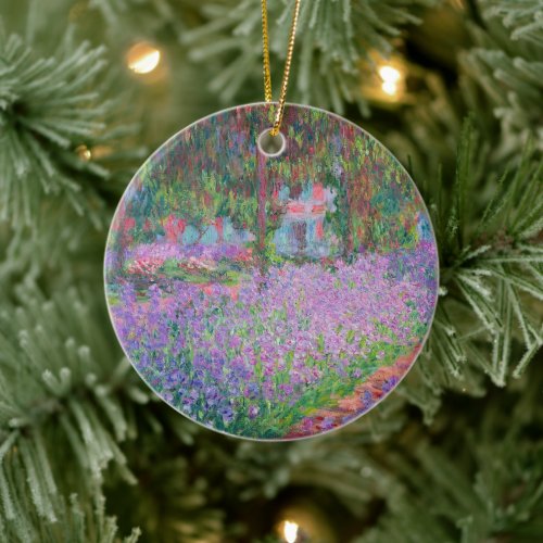 Artists Garden at Giverny by Claude Monet Ceramic Ornament