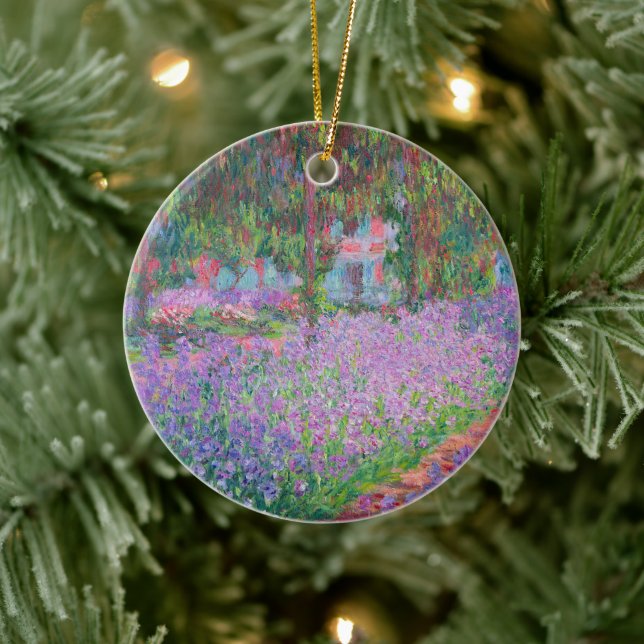 Artist's Garden at Giverny by Claude Monet Ceramic Ornament (Tree)