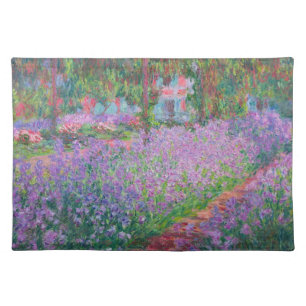 Artist's Garden at Giverny by Claude Monet Cloth Placemat