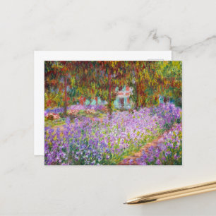 Artist's Garden at Giverny by Claude Monet Holiday Postcard